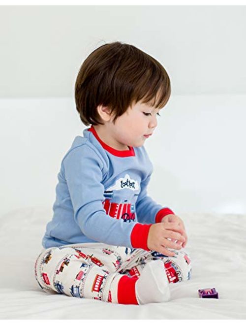 VAENAIT BABY 12M-12 Toddler Kids Boys Girls 100% Cotton Car Train Fireman Snug fit Sleepwear Pajama Pjs Set