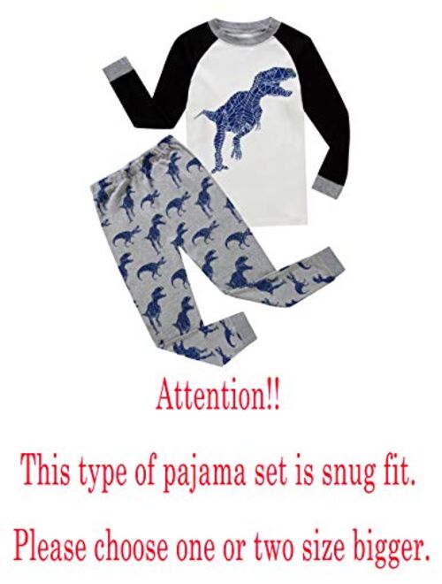 Barara King Little Big Boys Pajamas 100% Cotton Kids Pjs Sets