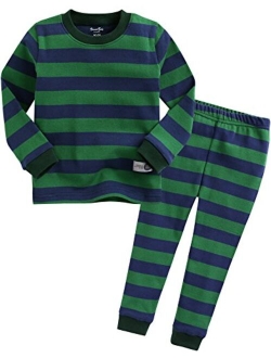 VAENAIT BABY 12M-7T Kids Boys Girls Unisex Toddler Colorful Stripe/Simple Xmas Holiday Sleepwear Pajama 2pcs Set