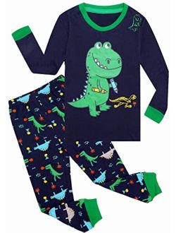 Qtake Fashion Boys Pajamas Planet Winter Long Sleeve Children Set 100% Cotton Little Kids Pjs Sleepwear Size 12M-12year