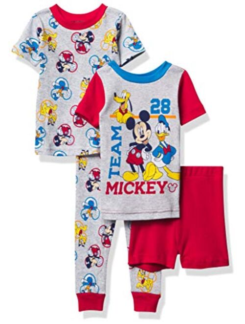 Disney Boys' Mickey Mouse Snug Fit Cotton Pajamas