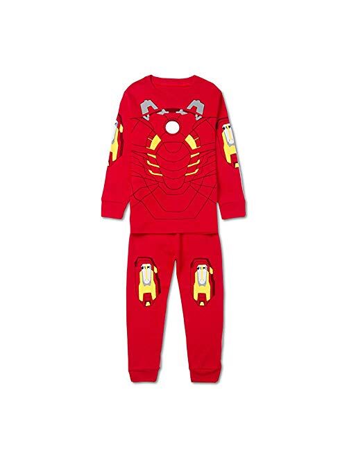 N'aix Little Boys Cotton Pajamas Kid`s Cartoon Sleepwears Super Hero Pjs 2 Piece Set