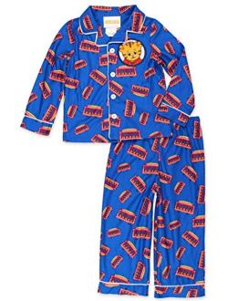 Daniel Tiger's Neighborhood Toddler Kids Flannel Coat Style Pajamas