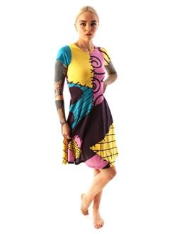 Nightmare Before Christmas Sally Women's Short Sleeve Costume Dress