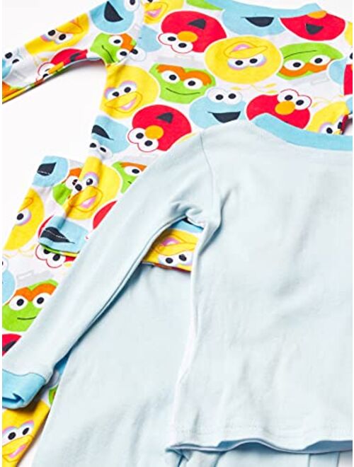 Sesame Street Boys' Baby 4-Piece Snug-fit Cotton Pajama Set
