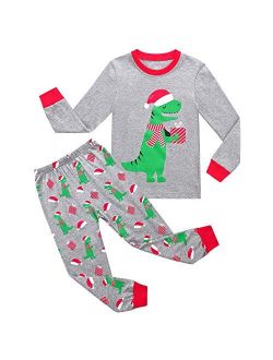 RKOIAN Little Boys Long Sleeve Pajamas Sets Toddler 100% Cotton Pjs Kids Sleepwears