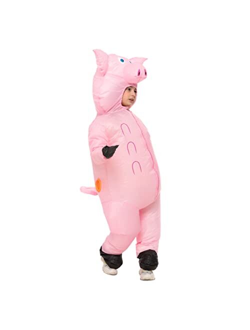 Ihgyt Inflatable Pig Costume Full Body Suit Pink Pig Costumes Air Blow up Suit Party Dress Halloween and Christmas Cosplay