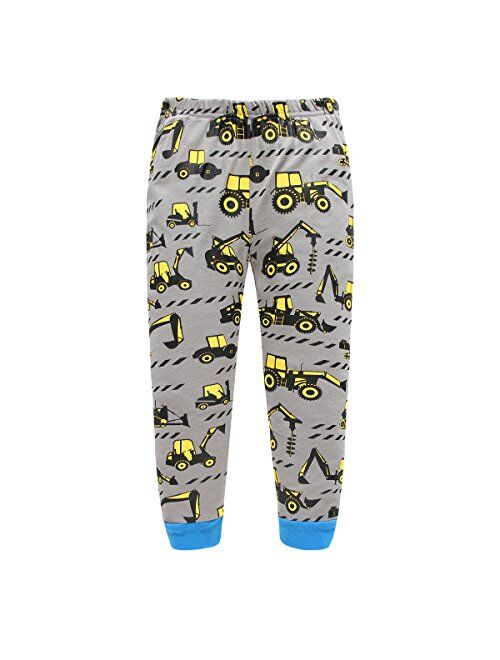 GSVIBK Boy's Cotton Pajamas Short Sleeve Baby Pajamas Little Boy Long Sleeve Pajama Kid Dinosaur Sleepwear