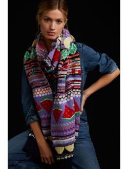 By Anthropologie Watermelon Knitted Scarf