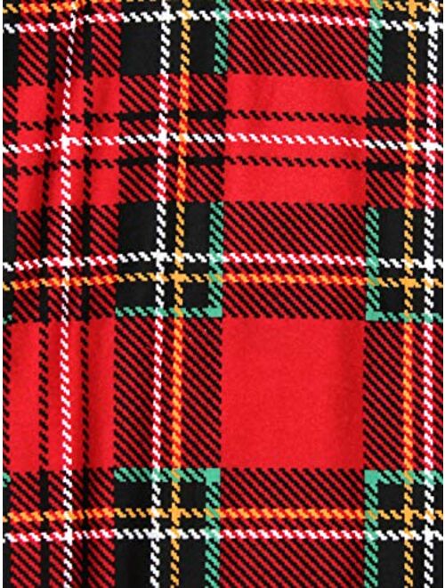 Komar Kids Boys Traditional Holiday Christmas Plaid Coat Style Pajamas Set