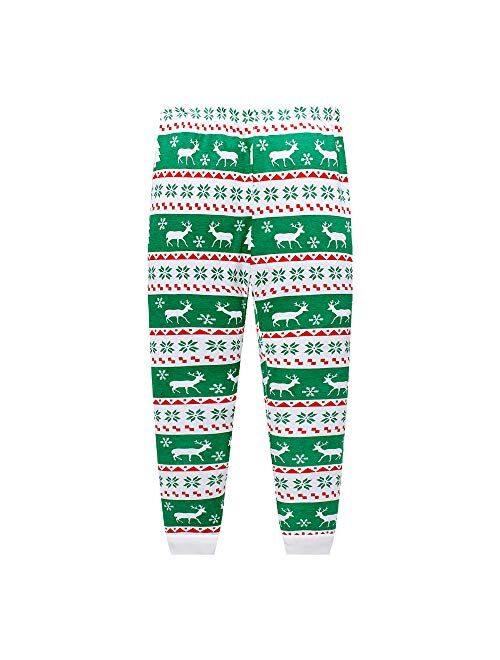 Popshion Boys Christmas Pajamas for Toddler Clothes Set Snowman Sleepwear Long Sleeve 100% Cotton 2 Piece Kids Pjs Size 1-10 Years