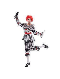 Fantastcostumes EraSpooky Women Halloween Creepy Circus Clown Costume