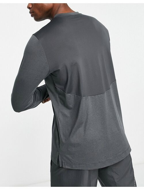 adidas performance adidas Training Train 365 1/4 zip long sleeve t-shirt in black