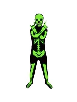 Boys Skeleton Costume Kids Stick Figure Scary Bodysuit Halloween Glow In The Dark Costumes