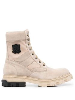 logo lace-up boots