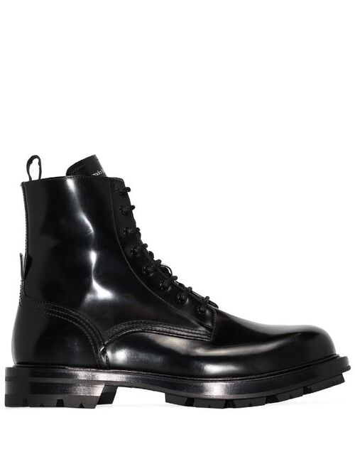 Alexander McQueen polished lace-up boots