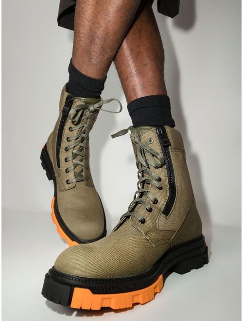 AMIRI logo-patch combat boots