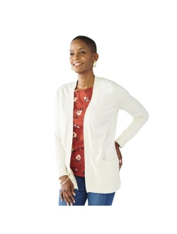 Classic Ribbed Open-Front Cardigan