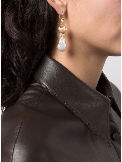 Tory Burch mismatched pearl drop earrings