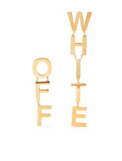 Off-White logo lettering earrings