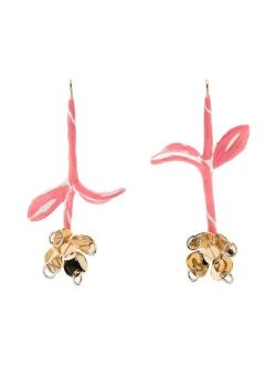floral-detail earrings