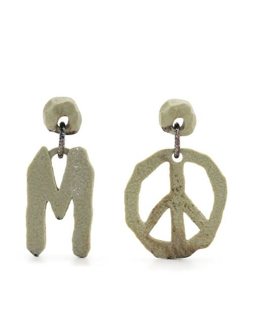 Moschino peace drop earrings