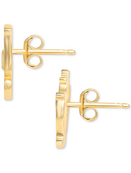 Disney Mrs. Potts & Chip Enamel Mismatch Stud Earrings in 18K Gold-Plated Sterling Silver