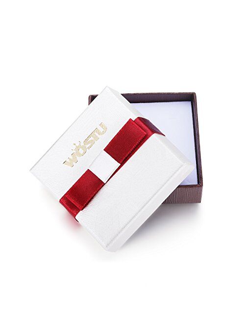 WOSTU Geometry Women's Sterling Silver Tassel Drop Earrings Handmade Threader Earrings Asymmetrical Earrings