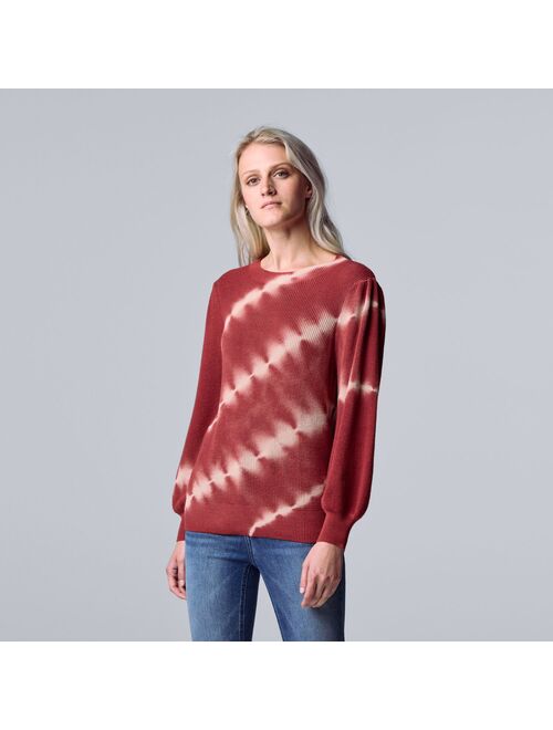 Women's Simply Vera Vera Wang Tie-Dye Pullover Sweater
