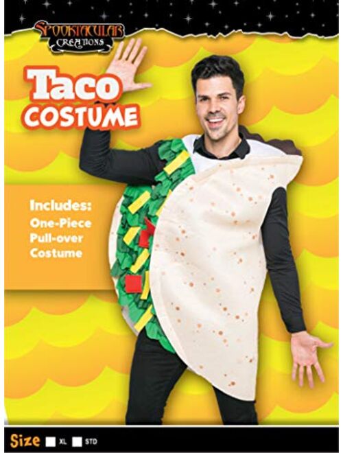 Spooktacular Creations Taco Costume Adult Deluxe Set for Halloween Dress Up Party