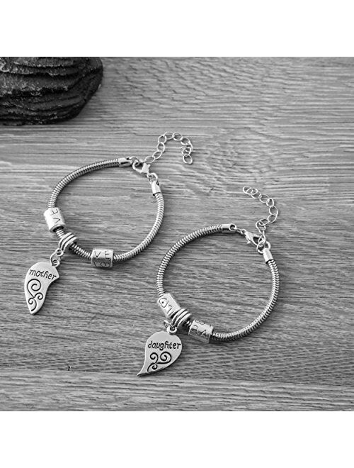 Infinity Collection Mother Daughter Bracelets (2pcs) -Mother Daughter Jewelry, Love Between A Mother and Daughter is Forever, Mother's Day Gift, Gift for Mom