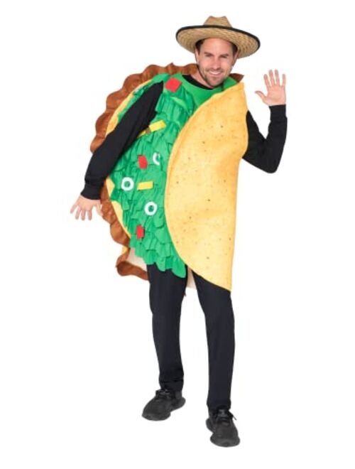 Spooktacular Creations Taco Costume Adult Men Realistic Deluxe Set for Halloween Dress Up Party Theme Activities-XL