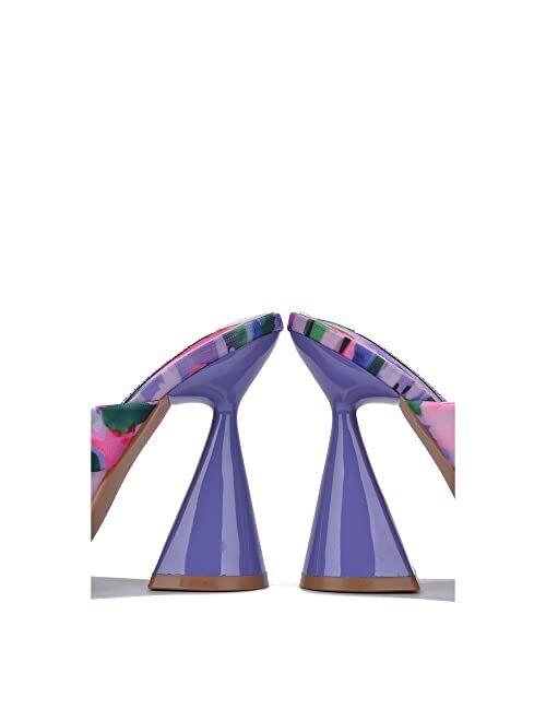 Cape Robbin Divi Sexy Twisted-Knot Heels for Women, Slip On Square Open Toe Heels