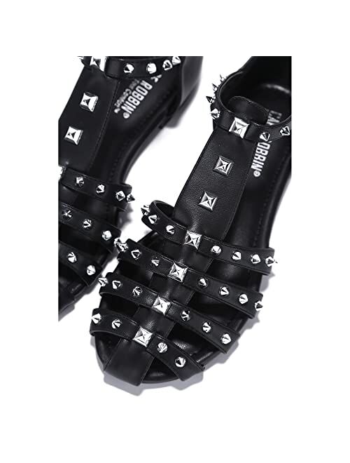 Cape Robbin Elowyn Sandals Slides for Women, Studded Womens Mules Slip On Shoes