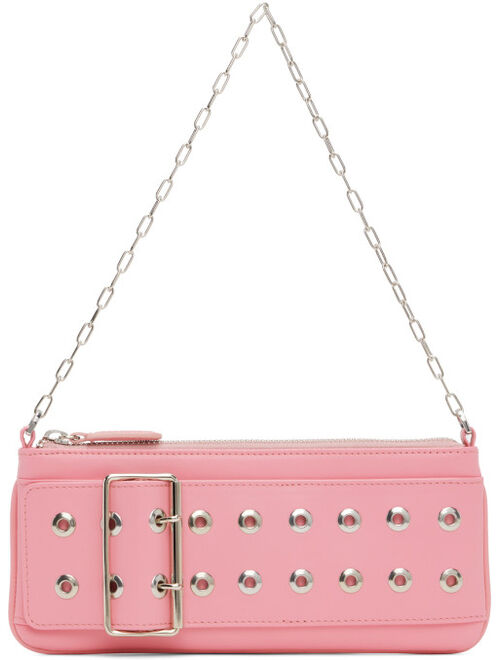 ABRA Pink Flat Belt Shoulder Bag