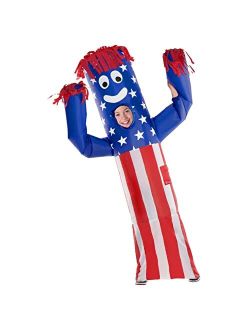 USA Tube Dancer Costume Wacky Waving Tube Man Inflatable Halloween Costumes for Kids