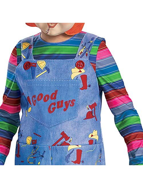 Disguise Chucky Costume for Kids, Official Childs Play Chucky Costume Jumpsuit and Mask Outfit, Classic Child