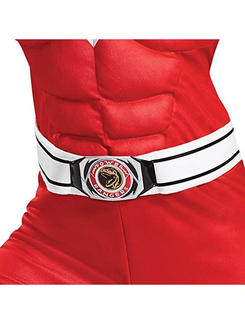 Disguise Red Ranger Muscle Costume, Official Power Rangers Costume with Mask