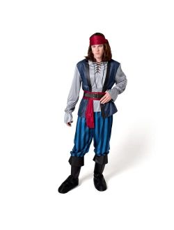 Adult Men Pirate Costume for Halloween Dress Up Party, Trick or Treating, Cosplay Party-XL
