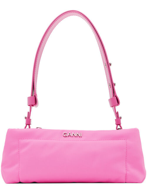 GANNI Pink Pillow Baguette Bag