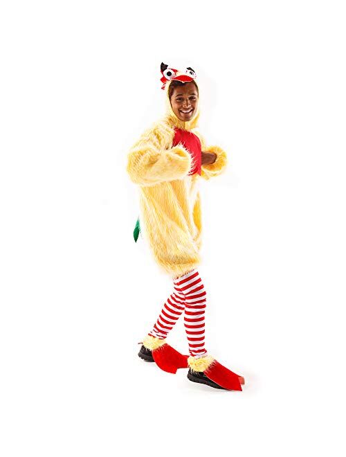 Hauntlook Funky Chicken Costume - Funny Silly Unisex Halloween Adult Body Suit