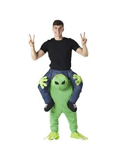 Piggyback Alien Costume Adult Abduction Carrying Human Space Alien Halloween Costumes Adults