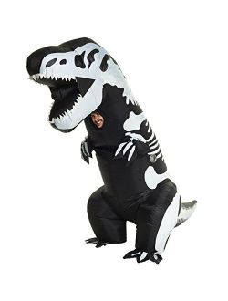 Giant Skeleton Dinosaur T-Rex Inflatable Fancy Dress Costume - One Size