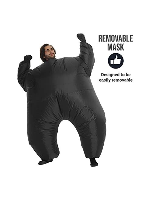 Black Light-Up Inflatable Megamorph Blow Up Costume - One Size fits Most