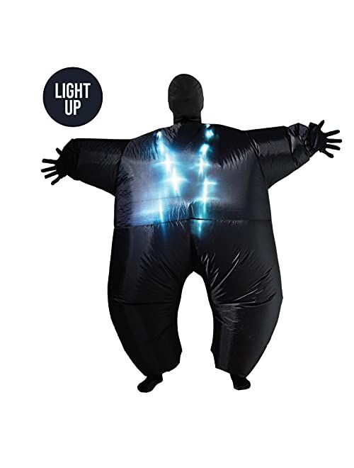 Black Light-Up Inflatable Megamorph Blow Up Costume - One Size fits Most