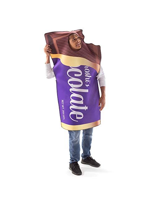 Hauntlook Chocolate Bar Halloween Costume - Funny Food & Candy One-Size Adult Body Suit