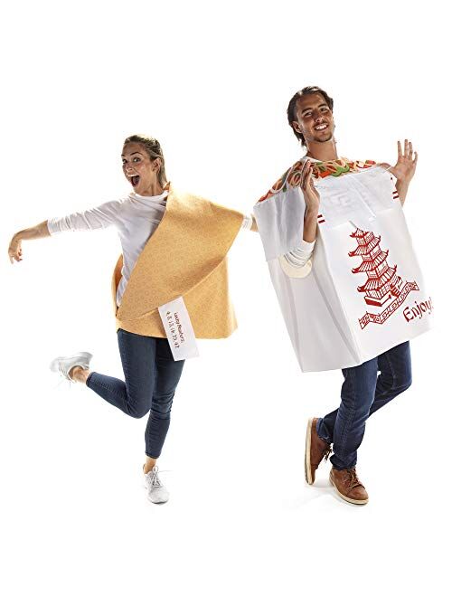 Hauntlook Chinese Take Out & Fortune Cookie Couples Halloween Costume - Food & Noodle Outfit