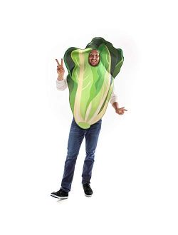 Single Funny Fruit & Veggie Costume | Slip On Halloween Costume for Women and Men| One Size Fits All | Lettuce Costume