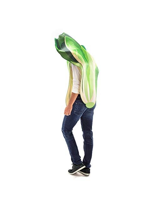 Hauntlook Single Funny Fruit & Veggie Costume | Slip On Halloween Costume for Women and Men| One Size Fits All | Lettuce Costume