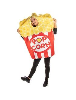 Poppin' Popcorn Halloween Costume - Funny Food Unisex Adult One Size Suit